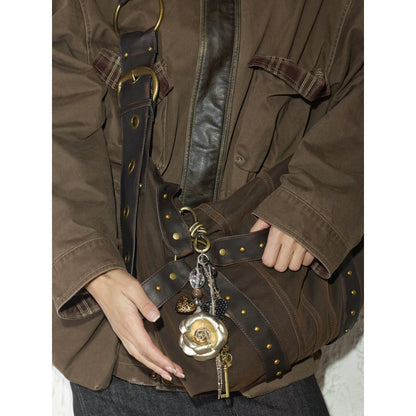 Vintage Heart &amp; Rose Chain Pendant