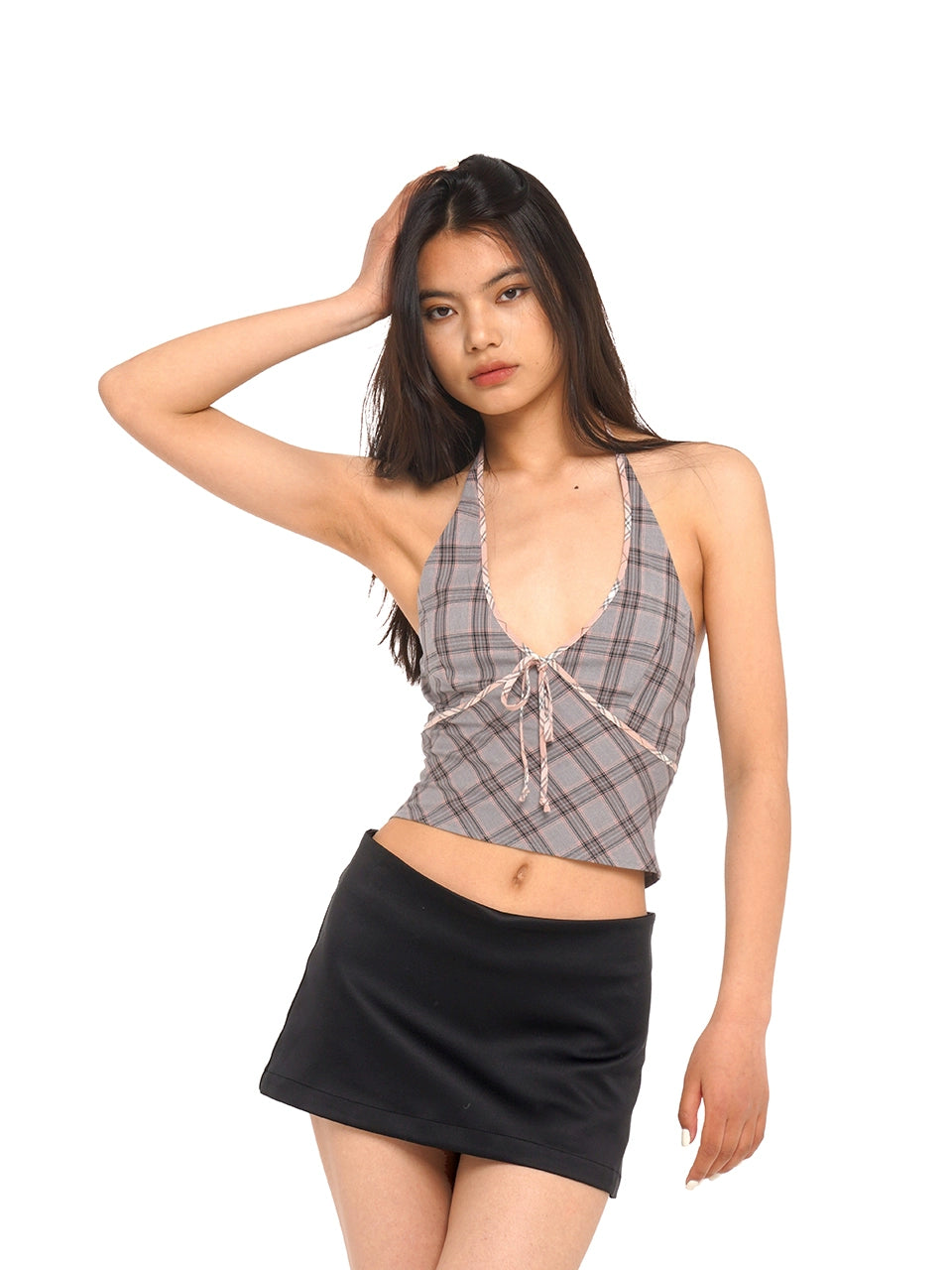 Halter Neck Bow Trim Top