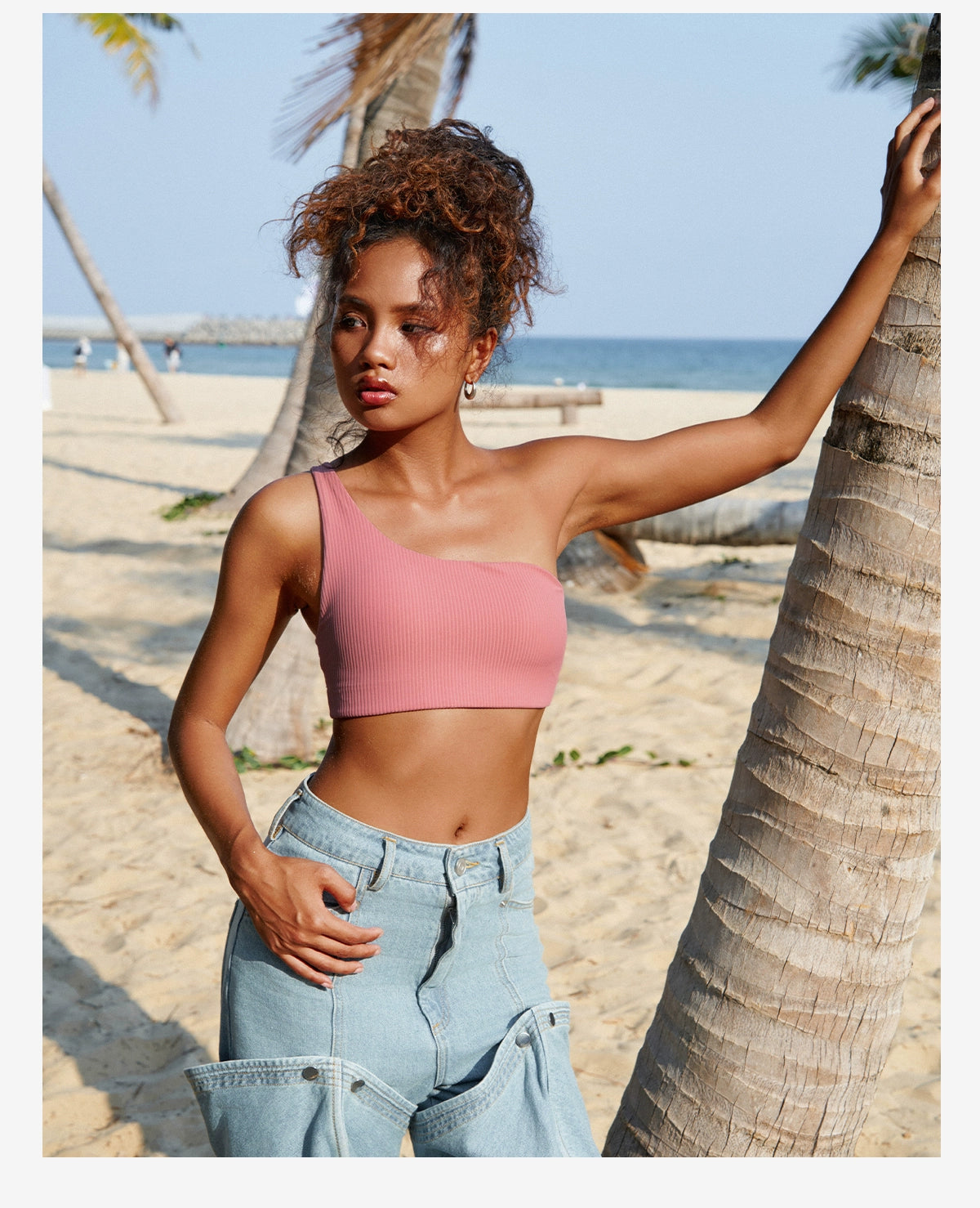 Asymmetrical cutout top sales