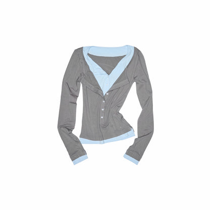 Colorblock Henry Cardigans