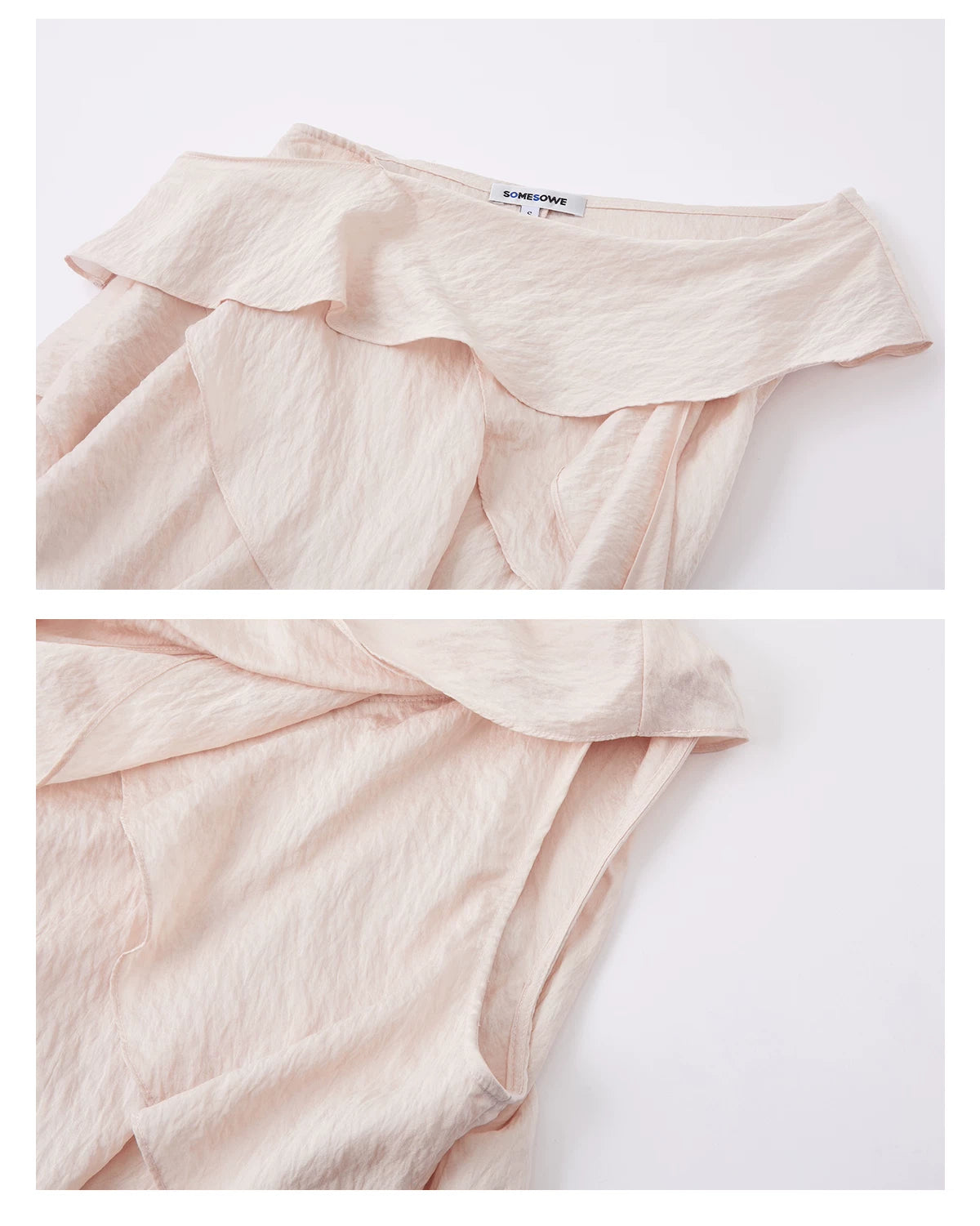 Layered Ruffle One-Shoulder Blouse