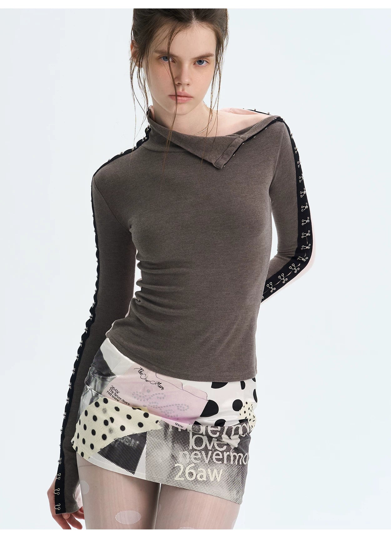 Brushed Mock-Neck Reversible Base Layer Turtleneck