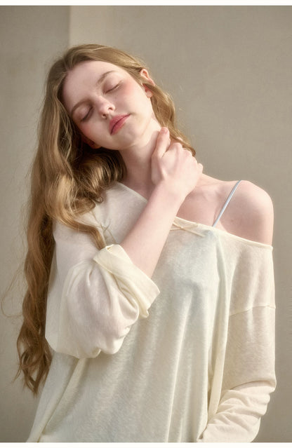 Cloud Veil Lyocell Relaxed Sheer T-Shirt