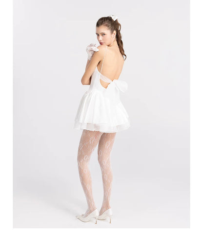 Backless Bow Corset Strap Mini Dress
