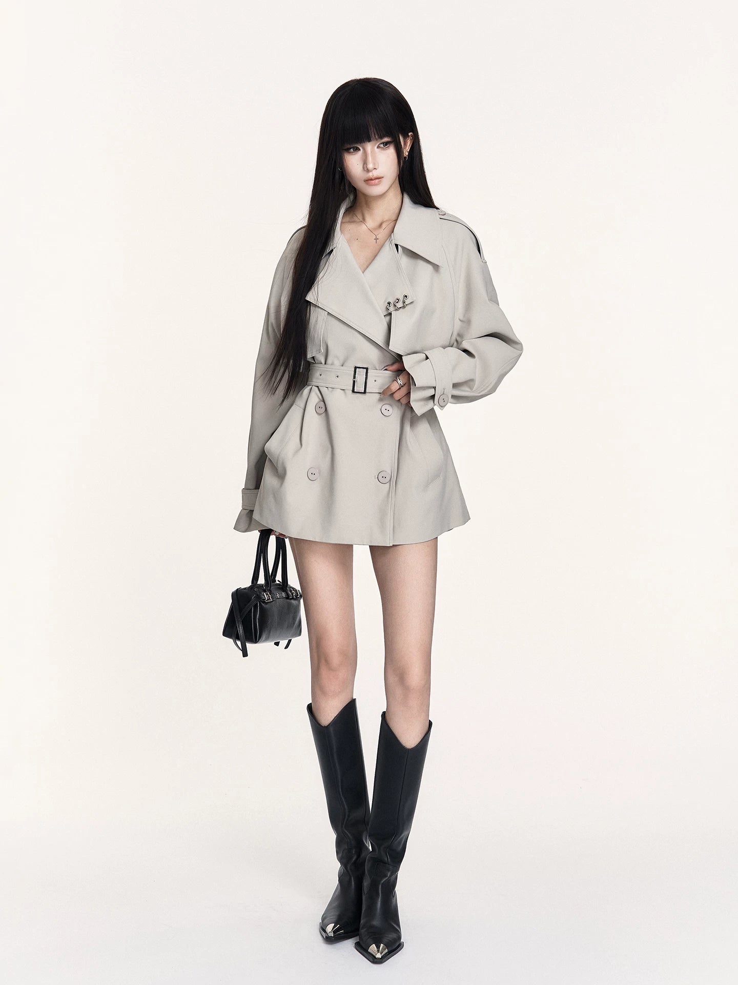 Archive Cropped British-Style Trench Coat