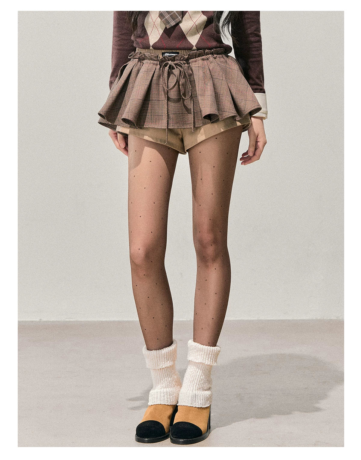 American-Style Puff A-Line Mini Skirt