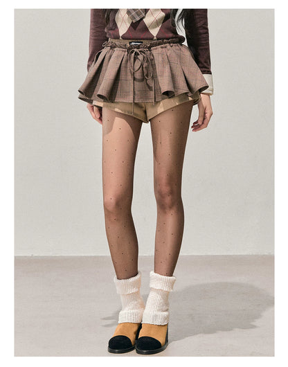 American-Style Puff A-Line Mini Skirt