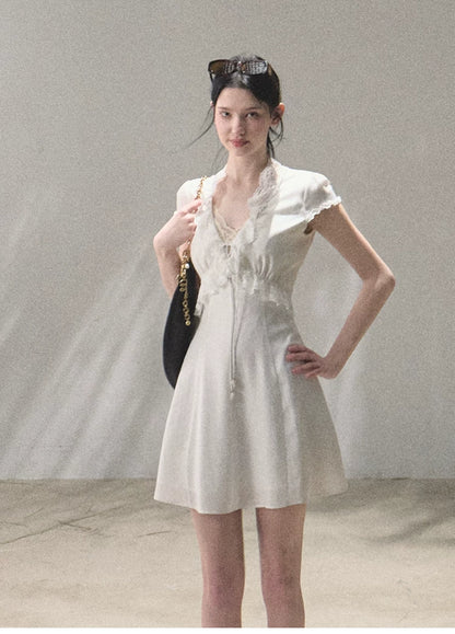 Lyocell Linen Tie-Waist Dress