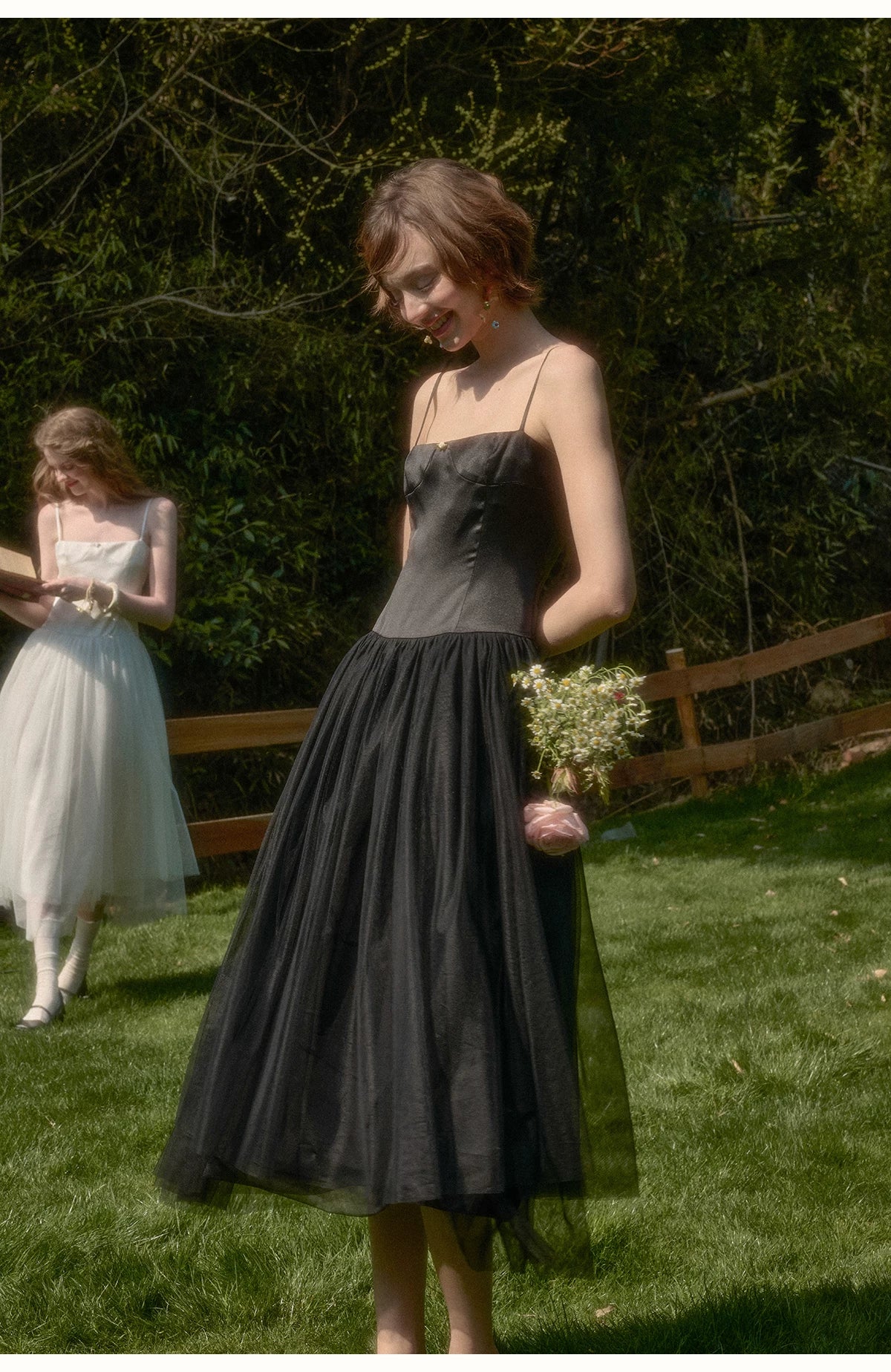 French Ballet Tulle Cami Maxi Dress