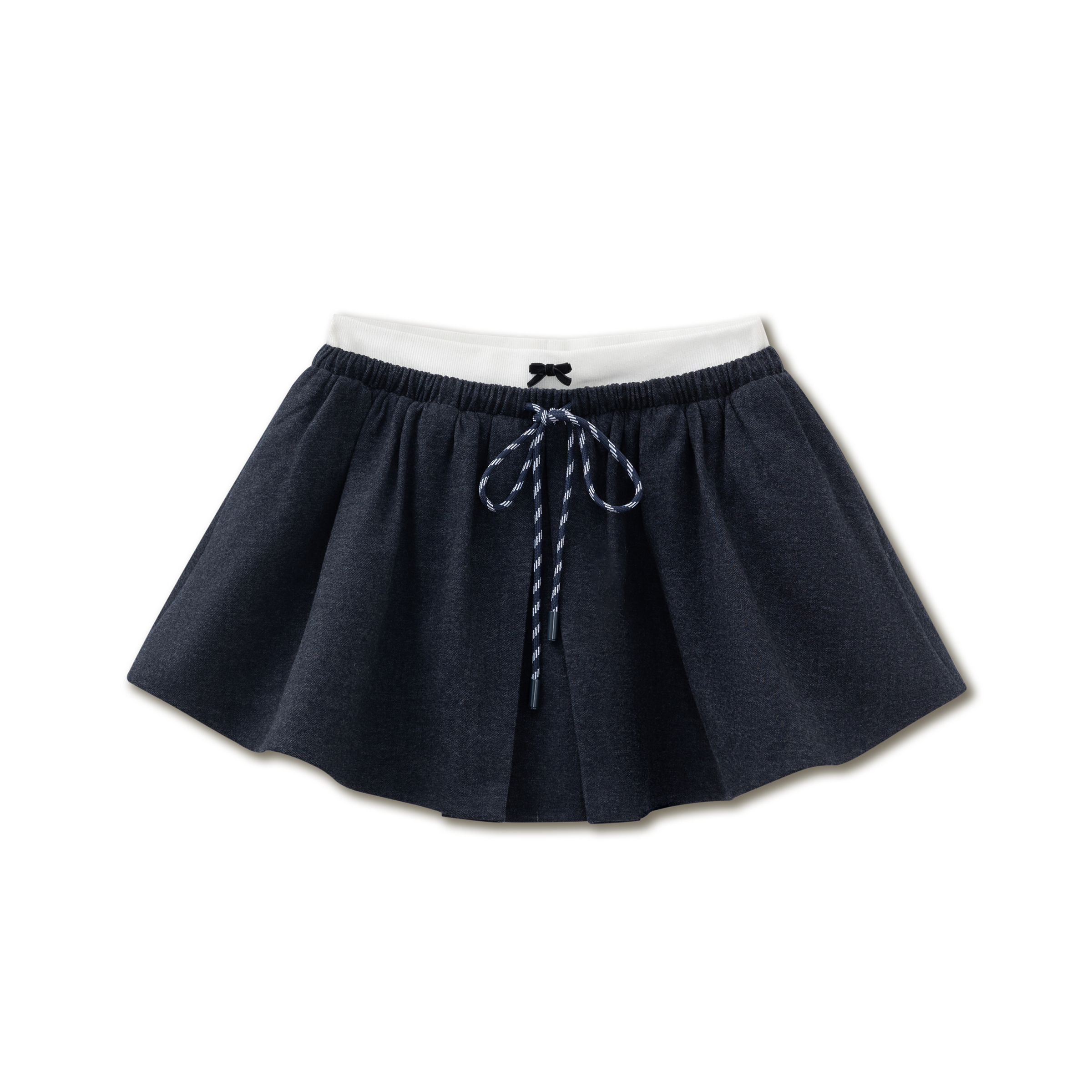 Navy Blue Drawstring Skirt