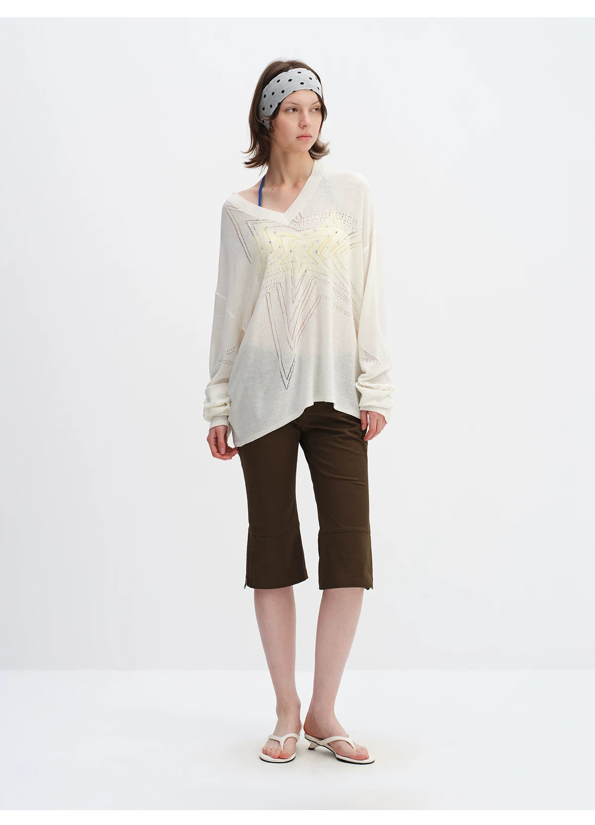 Star Print Racerback Sports Bra