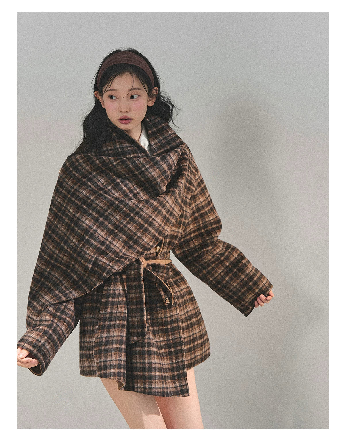 French British-Style Wool Coat