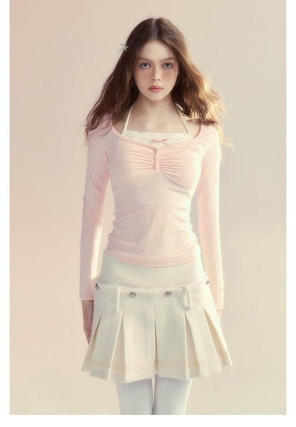 Pink 2-in-1 Long-sleeved Base Shirt - CHINASQUAD