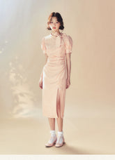 Pink Cheongsam Dress - CHINASQUAD