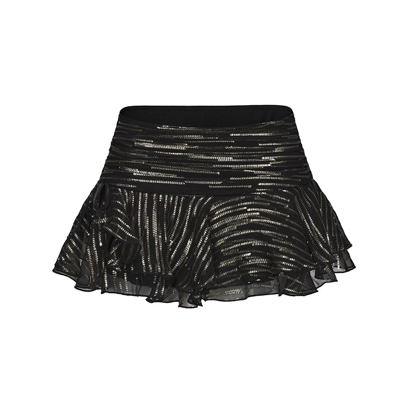 Silk Ruffled Luminous Two-Piece Set
