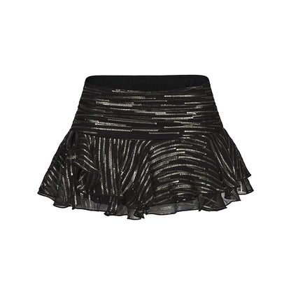 Silk Ruffled Luminous Two-Piece Set