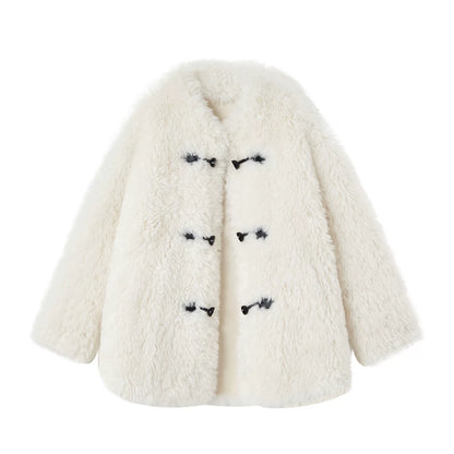 Plush Button-Up Fleece Jacket