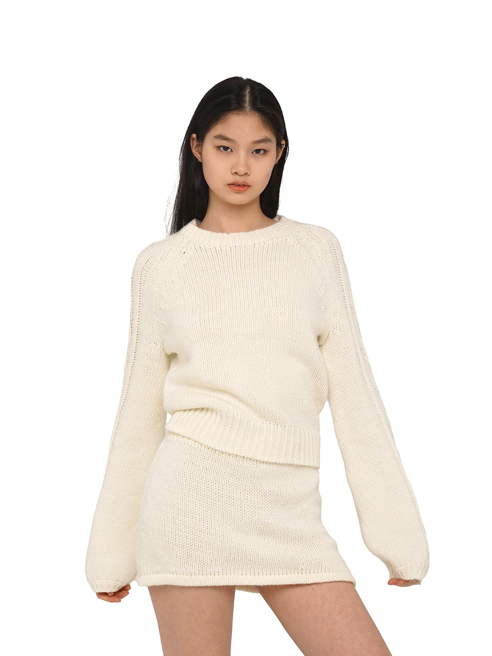 Pullover Raglan Sleeve Sweater Set