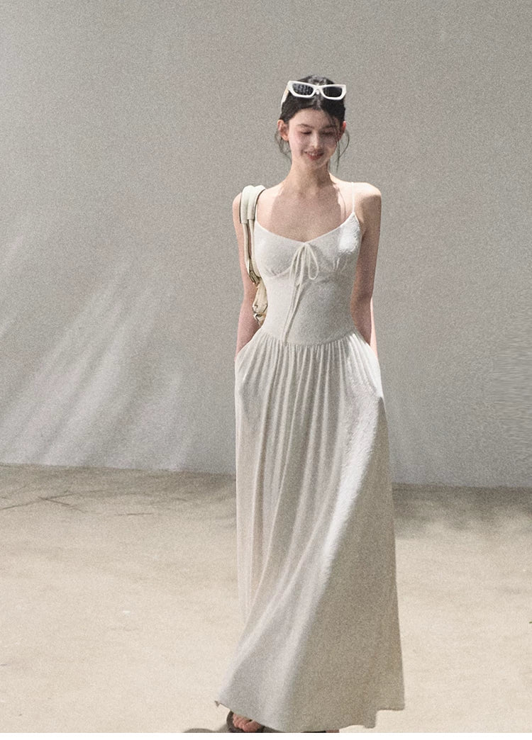 Passing Flower Shop Jacquard Backless Dress