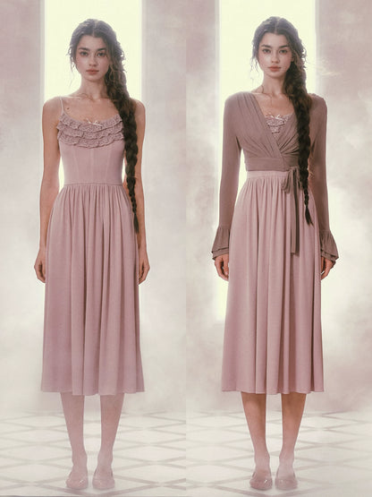 Pink Mist Ballet Knit Slip Dress
