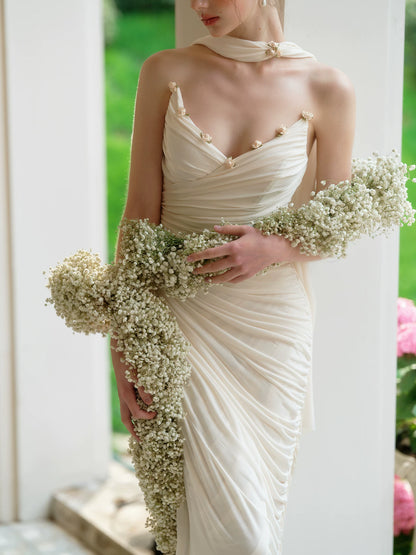 French Romantic Strapless Couture Gown