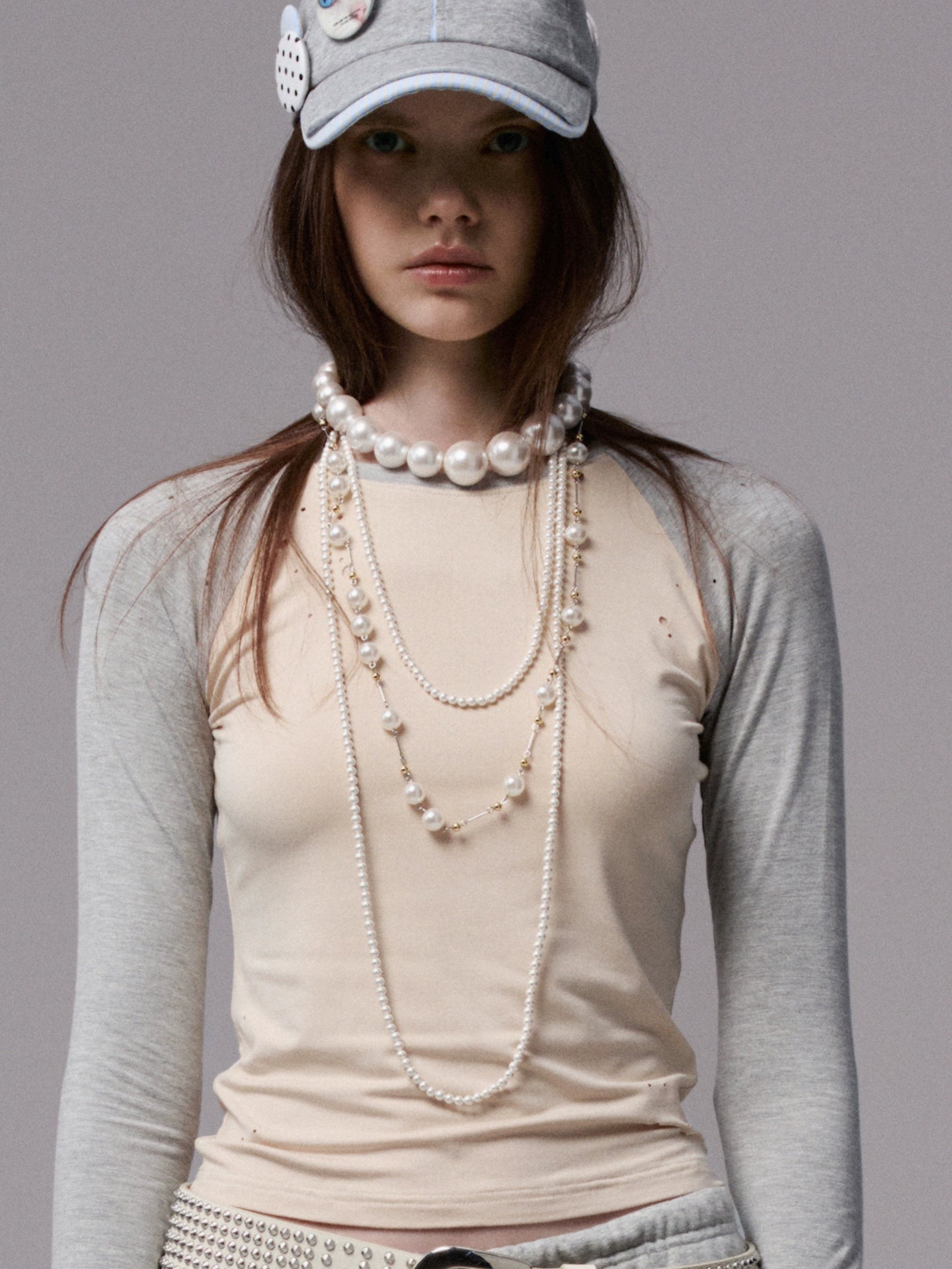 Layered Pearl Long Necklace