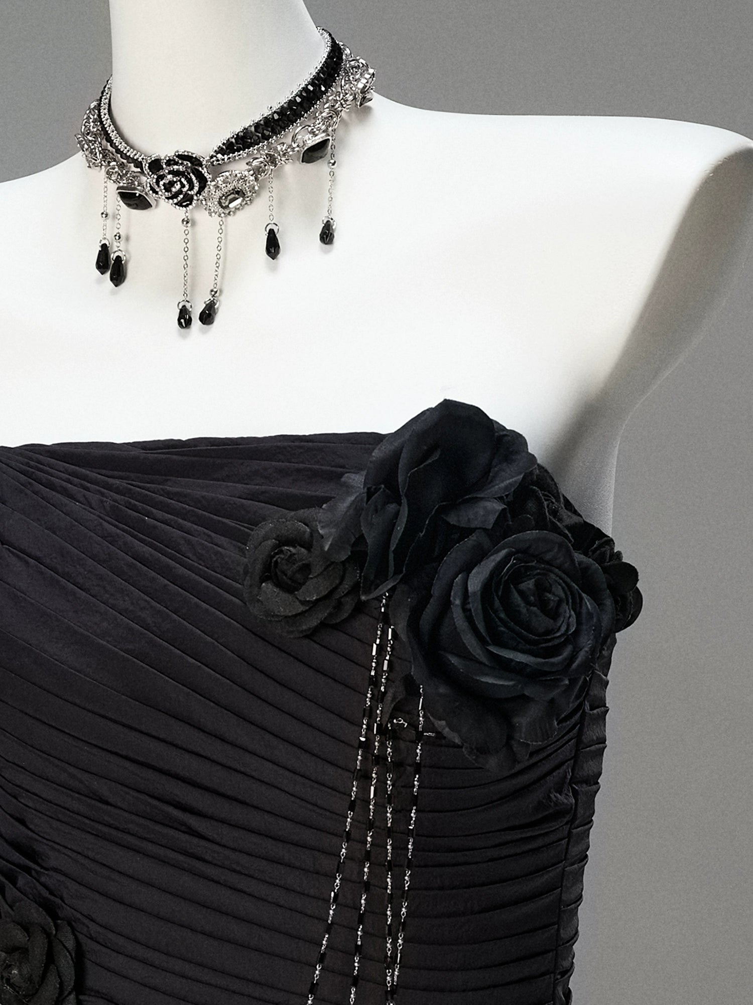 Black Hyacinth Couture Gown