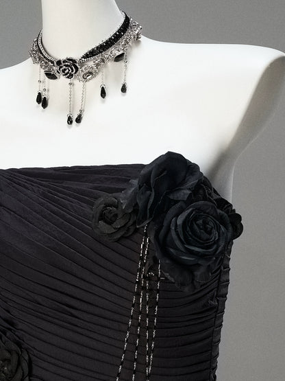 Black Hyacinth Couture Gown