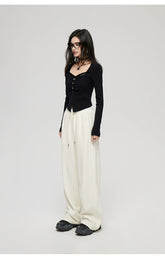 Frayed Wide Leg Pants - CHINASQUAD