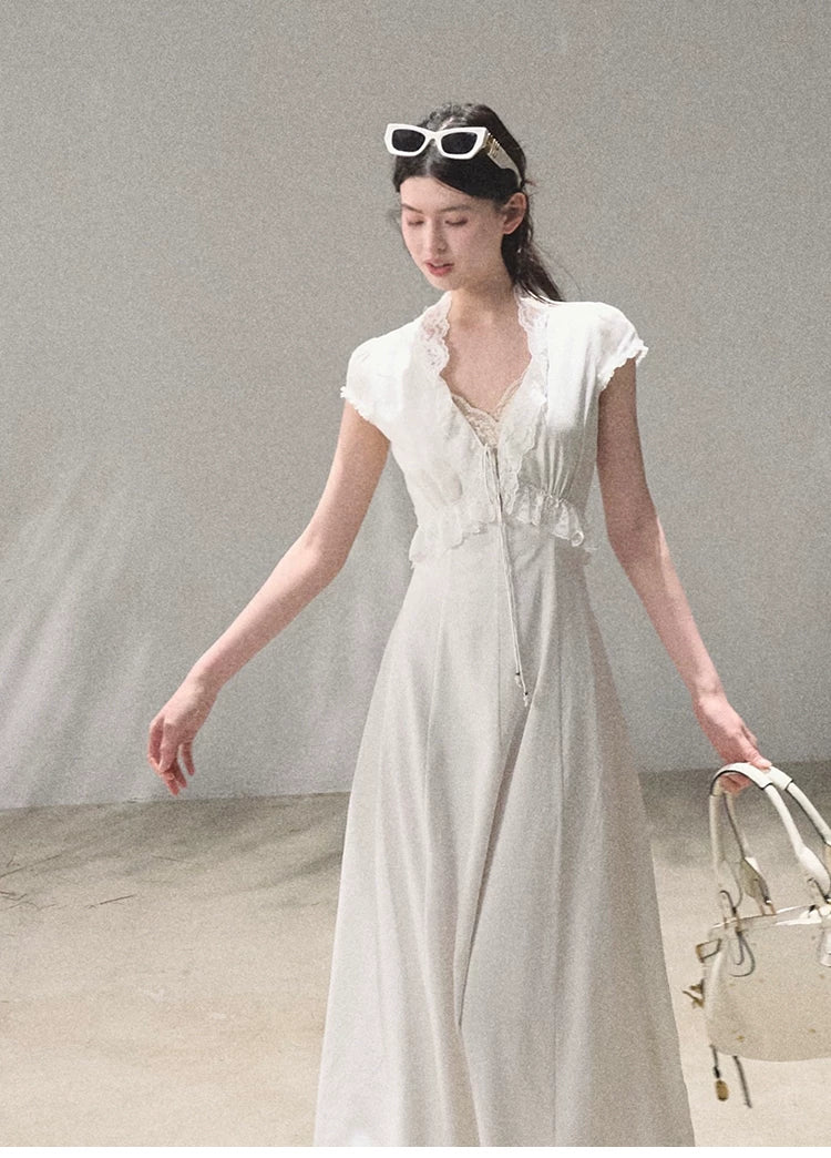Lyocell Linen Tie-Waist Dress