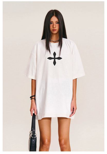 Vintage Cross Compass Oversized Tee