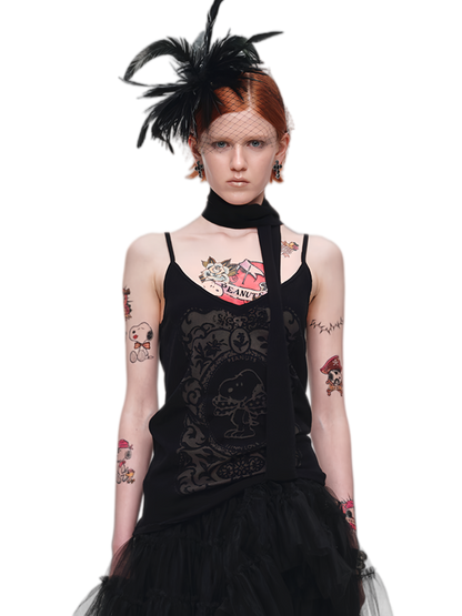 Burnout Graphic V-Neck Camisole