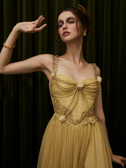 Nile Rose Egyptian-Inspired Corset Gown