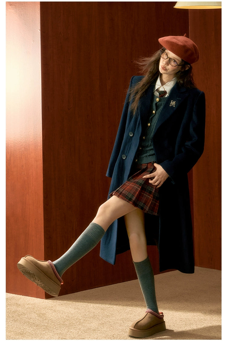 Tibetan Blue Wool Coat - CHINASQUAD