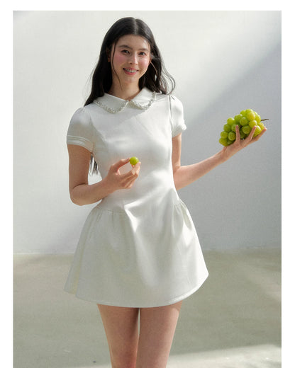 Vintage Crystal Collar Air Layer Princess Dress