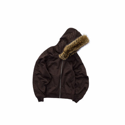 Faux-Fur Sweatshirt &amp; Jogger Set