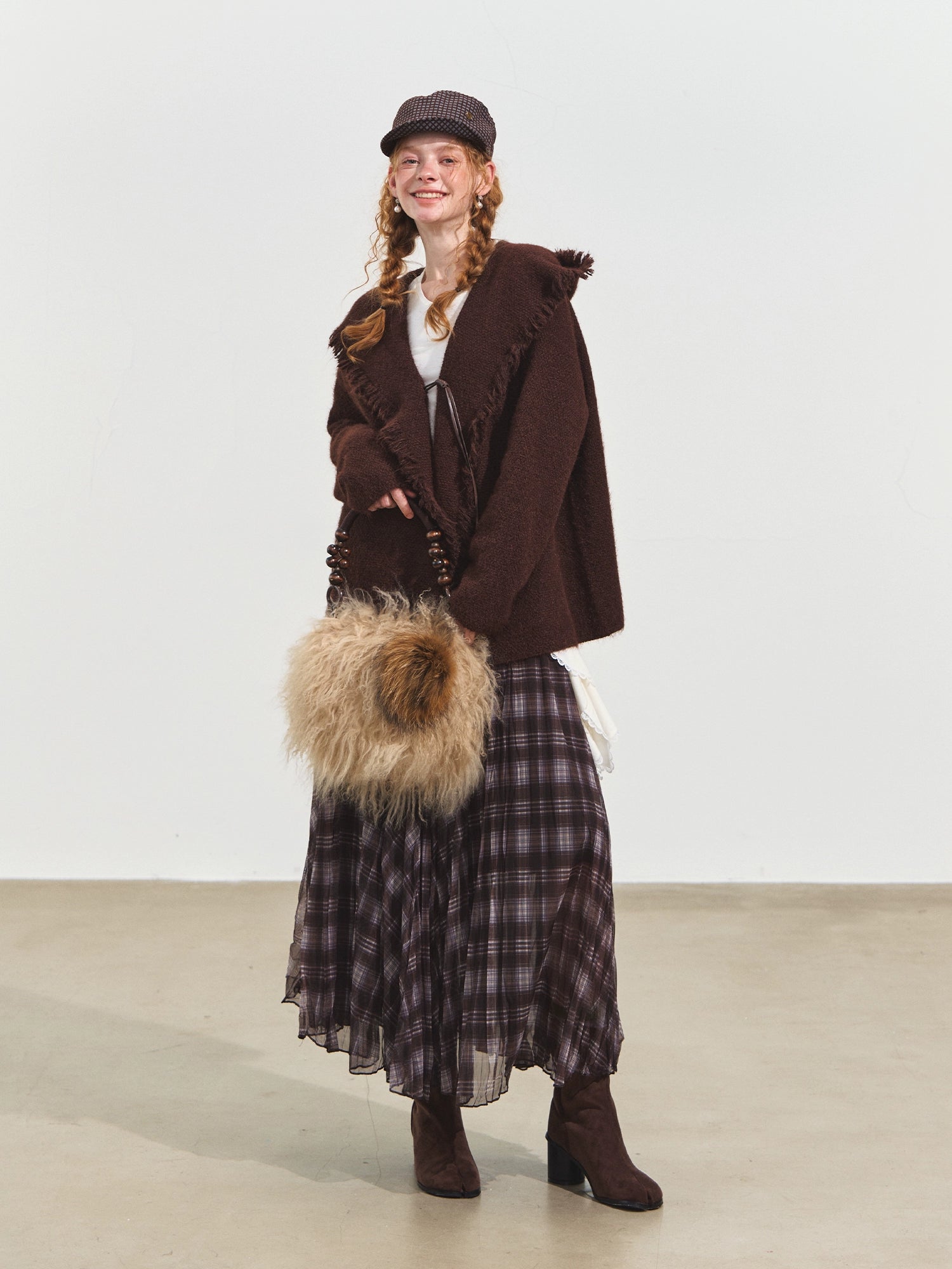Fringed Hooded Cardigan