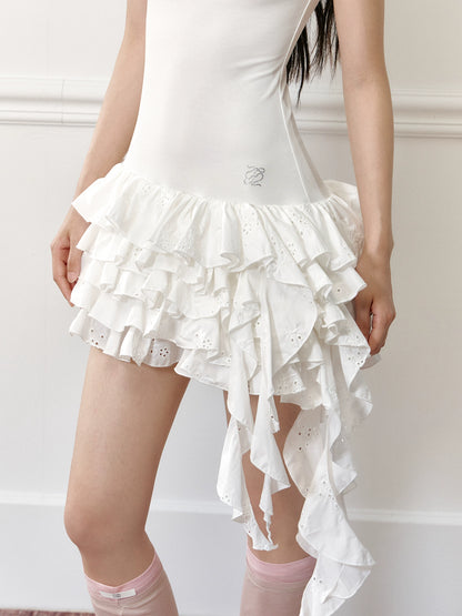 Irregular Bubble Hem Dress