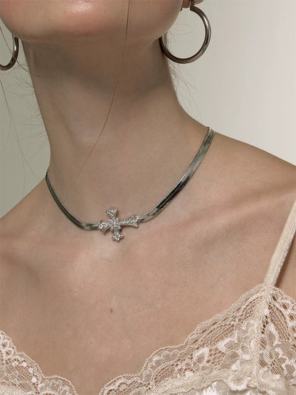 Full Cross Snake Bone Choker - CHINASQUAD