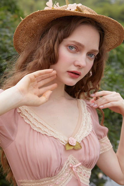 French Vintage Romantic Lace Dress