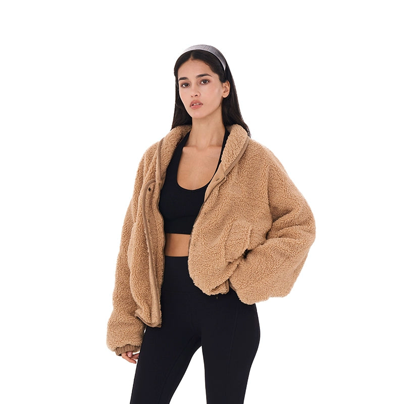 Double-Layer Fleece Oversized Jacket