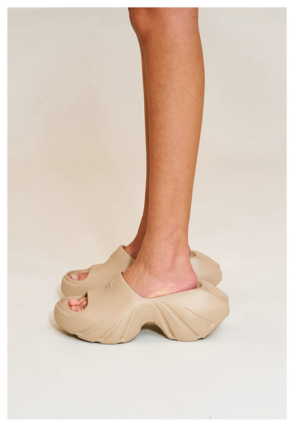 Phantom Future Sculpted Heel Mules Sandals