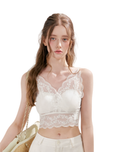 Kroche Lace Cami Top – Soft Mist White (Pre-order)