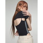 Crewneck Half-cut Bolero & One-piece Tank Top - CHINASQUAD