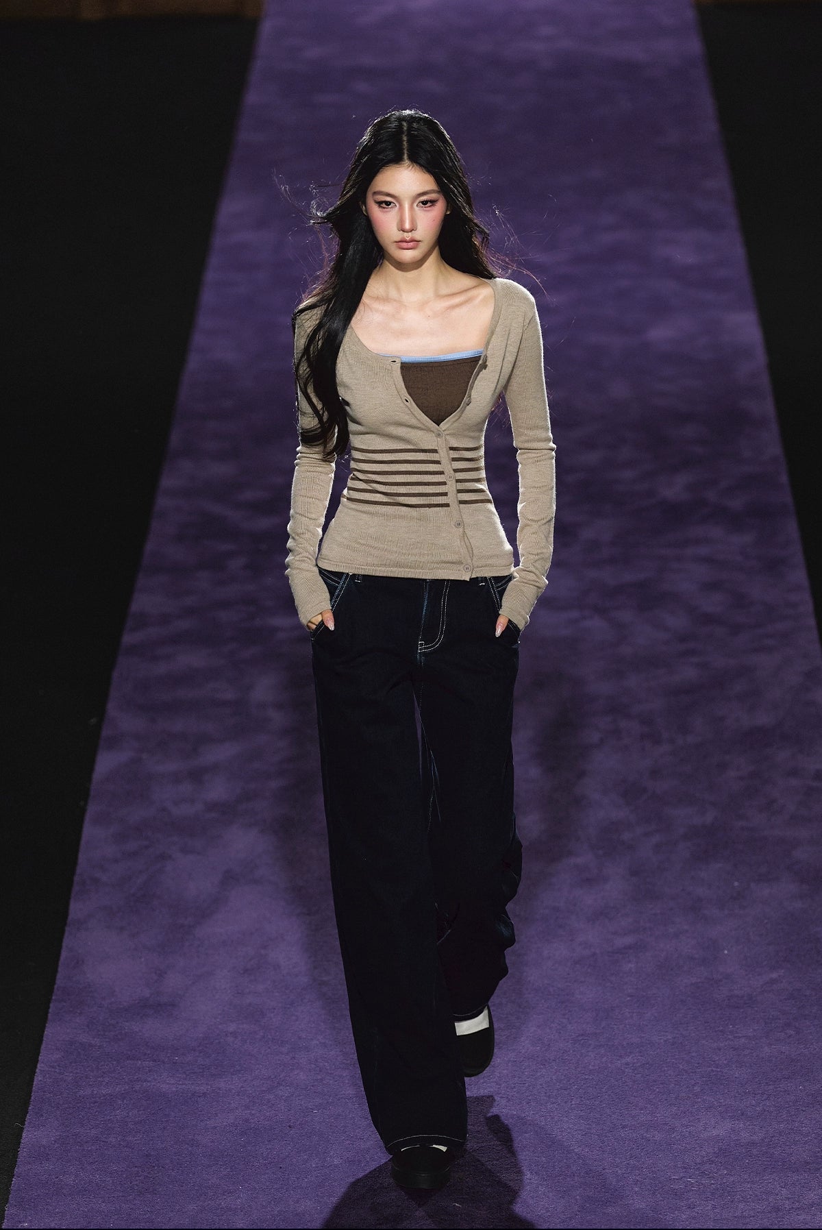 Soft Touch Two-in-One Knit Base Cardigan