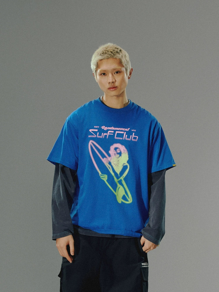Colorful Print Crew Neck T-Shirt - CHINASQUAD