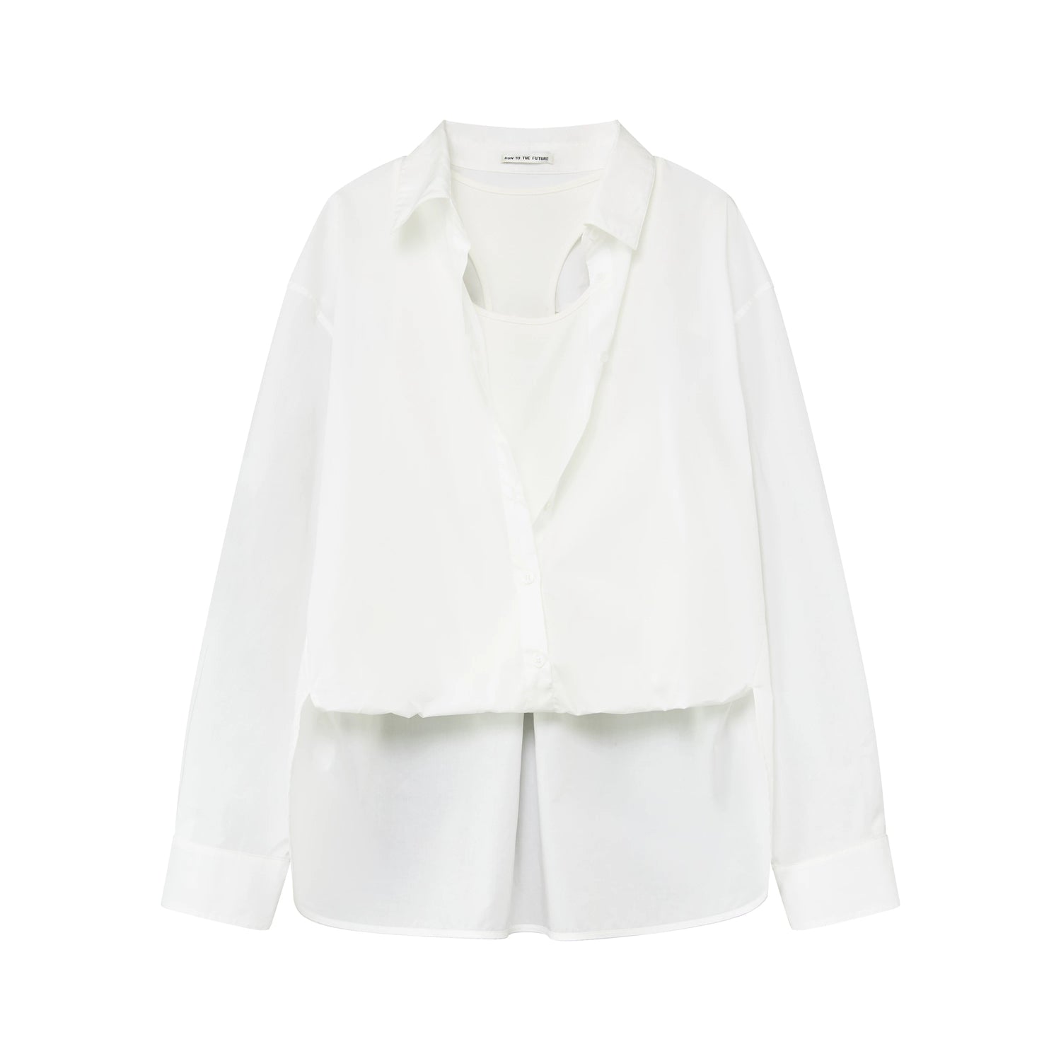Lyocell Layered Two-Piece Shirt
