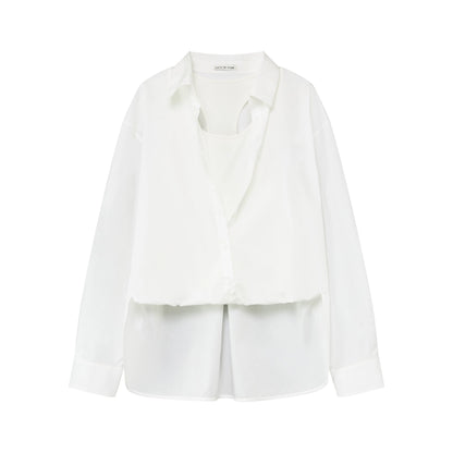 Lyocell Layered Two-Piece Shirt