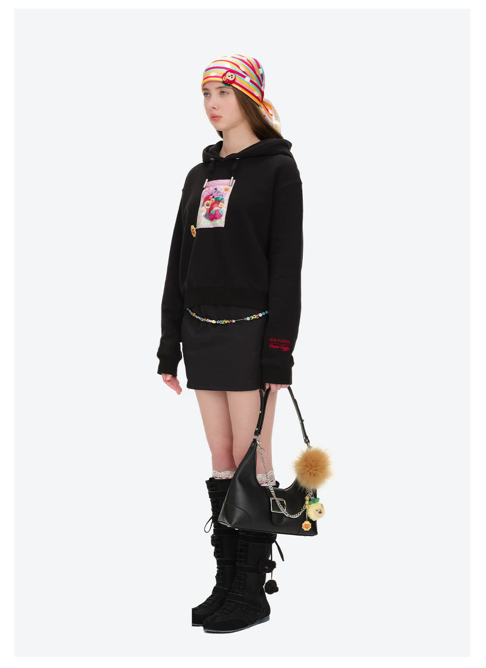 Lollipop Wrapper Cropped Hoodie