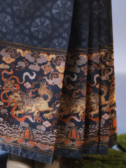 (Final Sale) "狮子球" Ming-style Horse-face Skirt